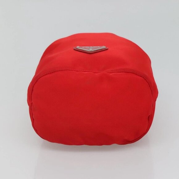 PRADA Pouch Nylon Red Silver Auth BA2656 - Picture 7 of 16